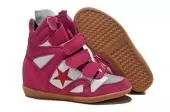 isabel marant chaussures increased de haute pour femmes star white pink
